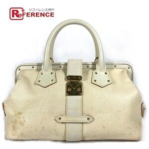 Louis Vuitton Suhali Angenieux Doctor Bag Leather Handbag Blanc White